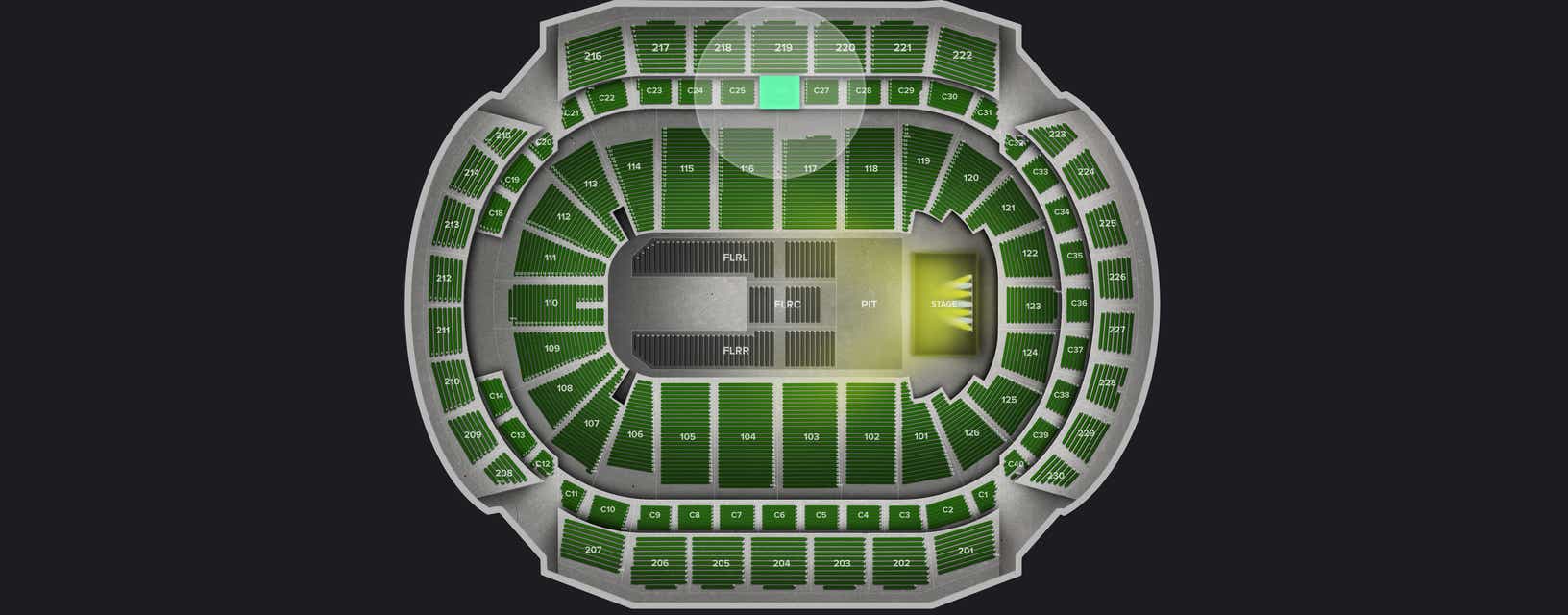 Seat view from Club