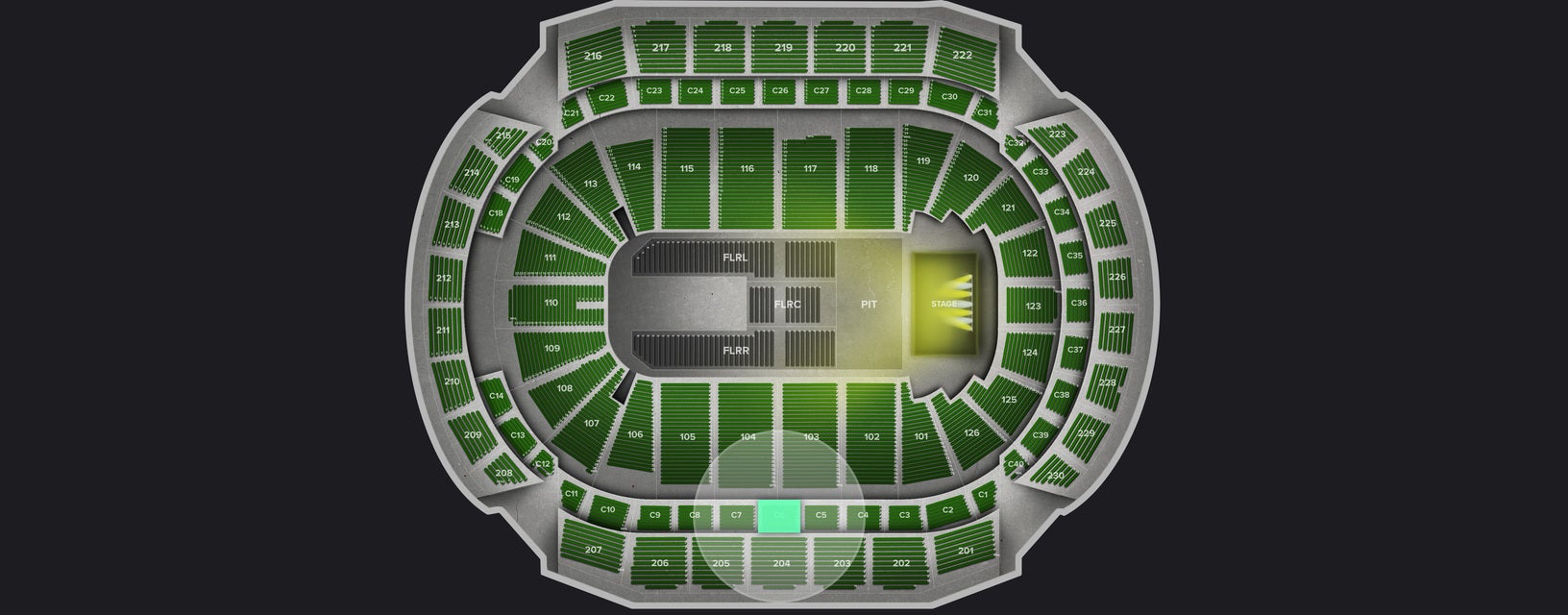 Seat view from Club