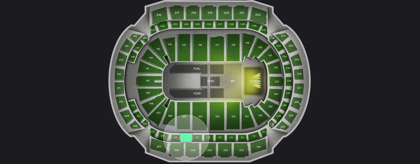 Seat view from Club