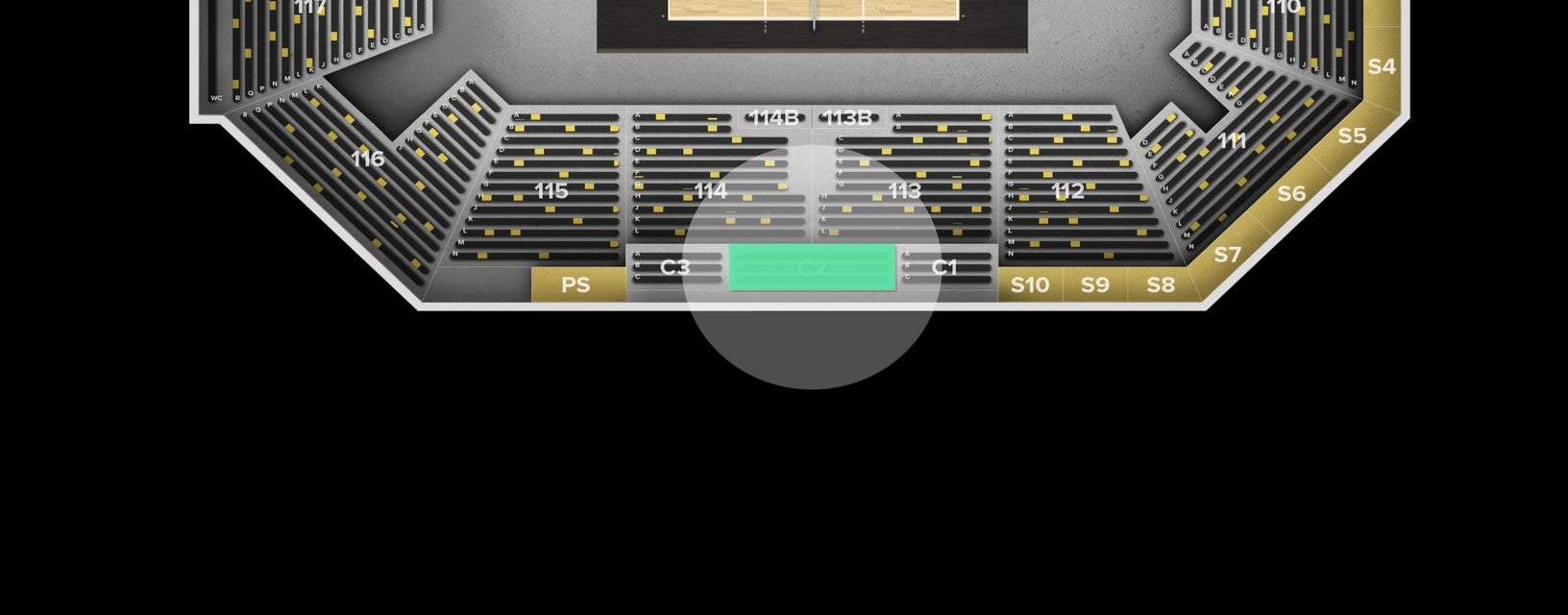 Seat view from Club