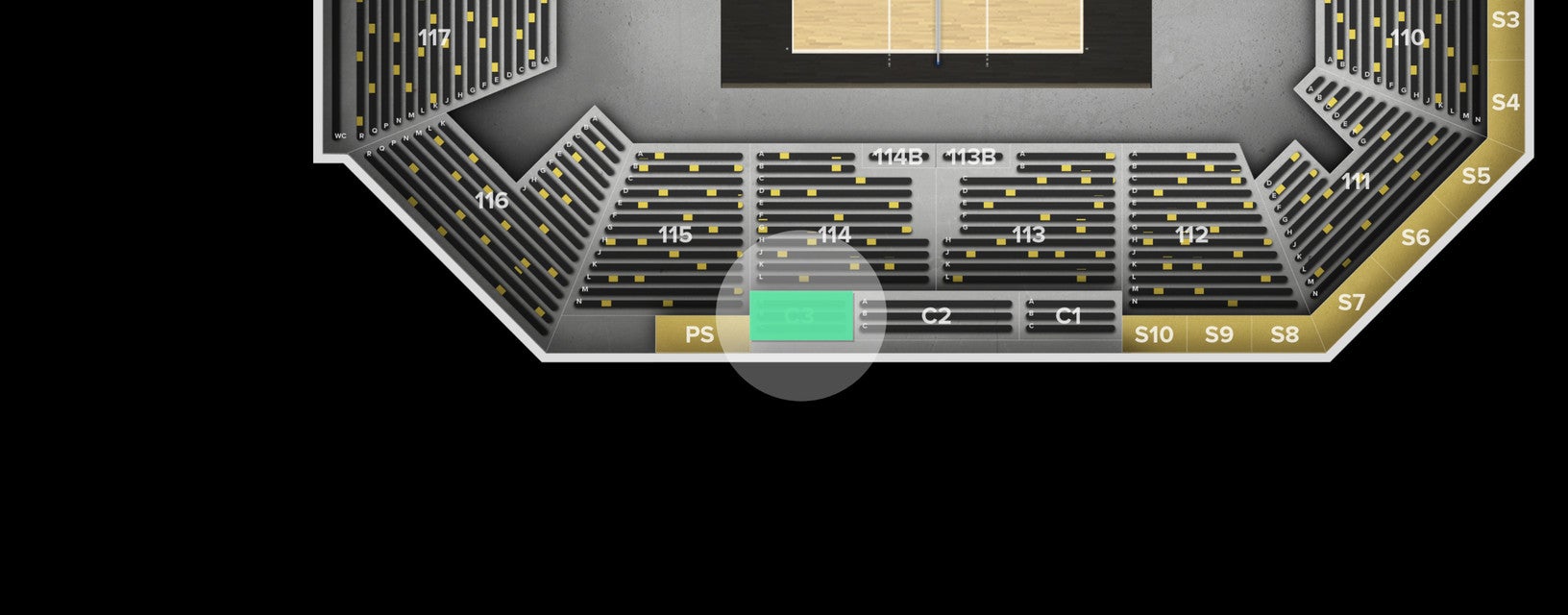 Seat view from Club