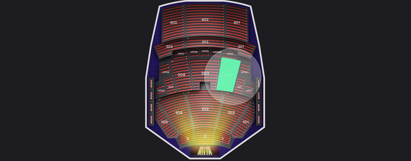 Seat view from Middle