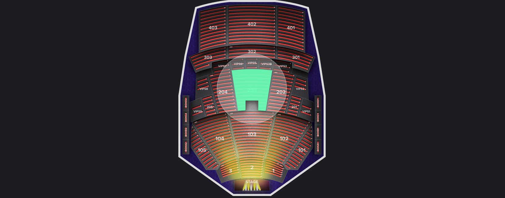 Seat view from Middle