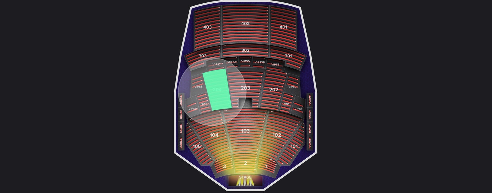 Seat view from Middle