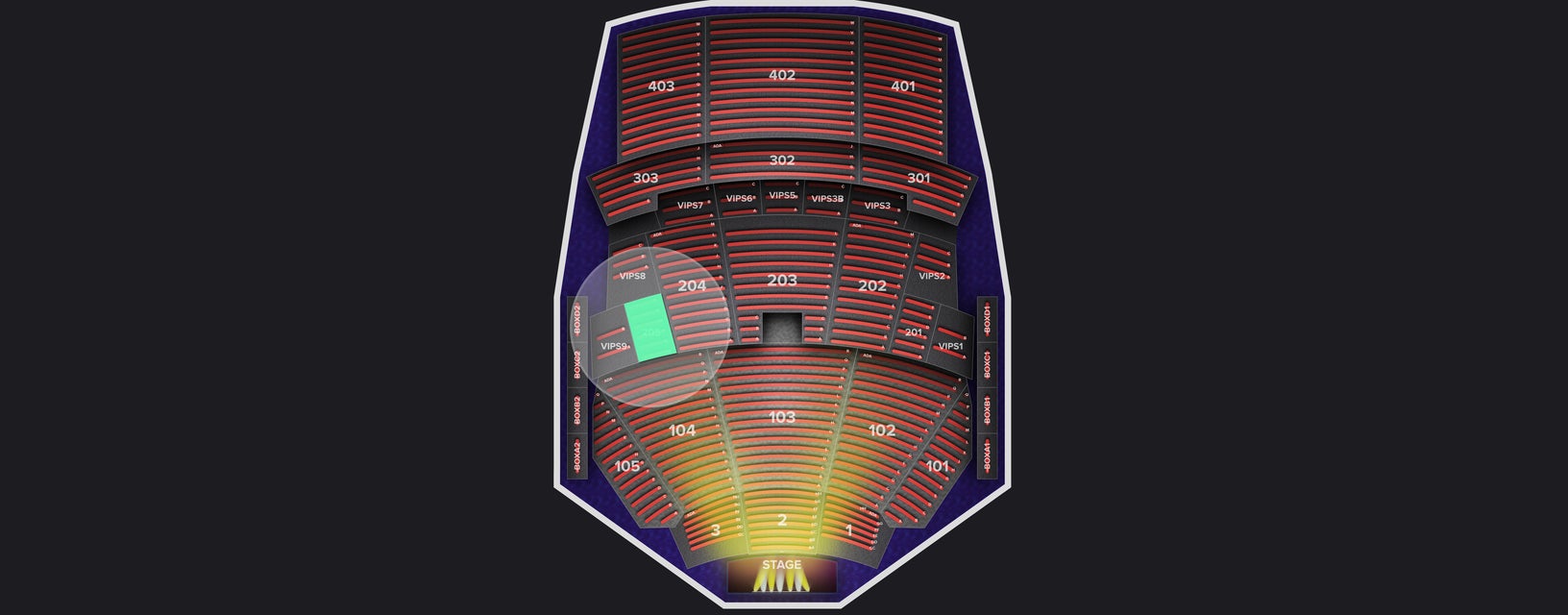 Seat view from Middle