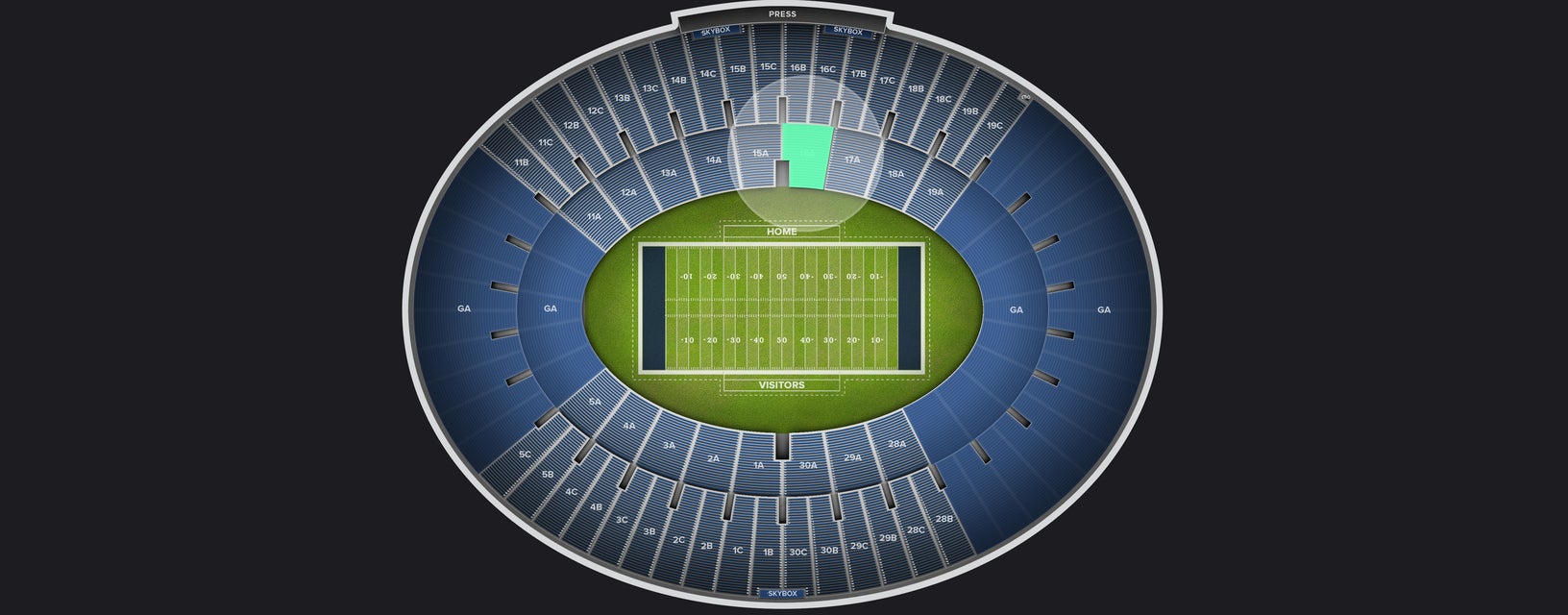 Seat view from Premium Reserved