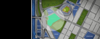 Seat view from Ruppert Plaza Garage