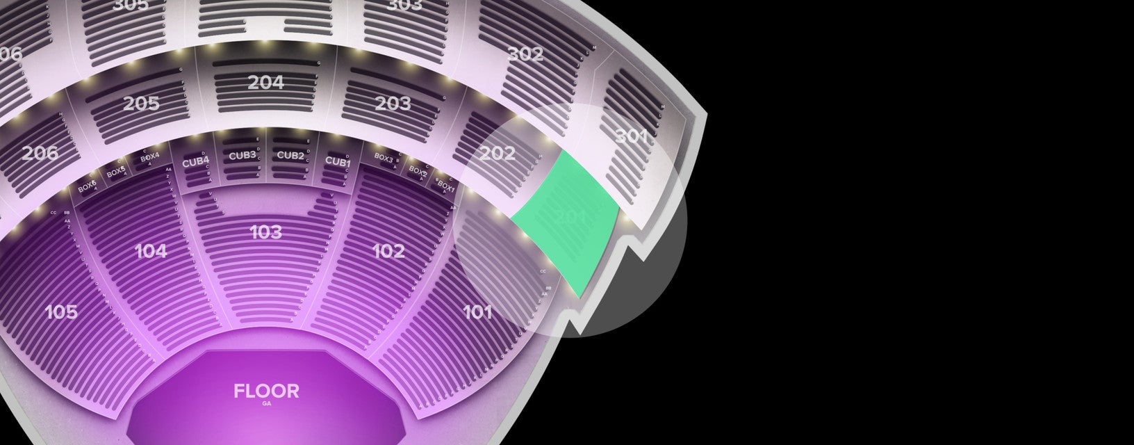 Seat view from Middle