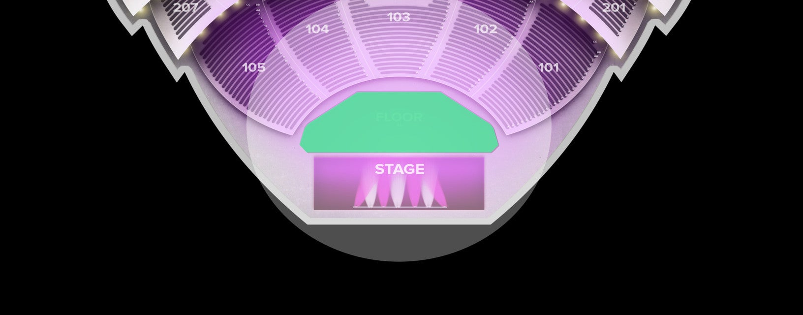 Seat view from Floor GA
