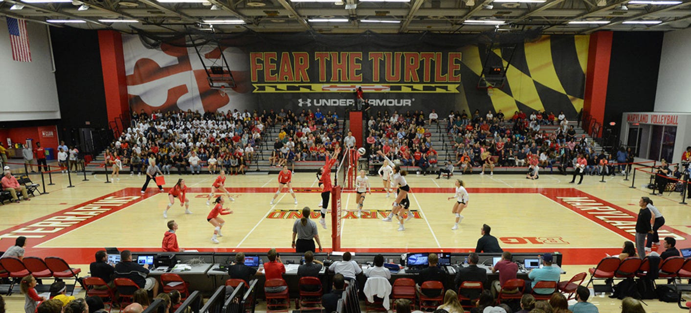 Maryland Women's Volleyball will be playing Nebraska Women's Volleyball at Stephen M. Schanwald Pavilion at XFINITY Center in College Park