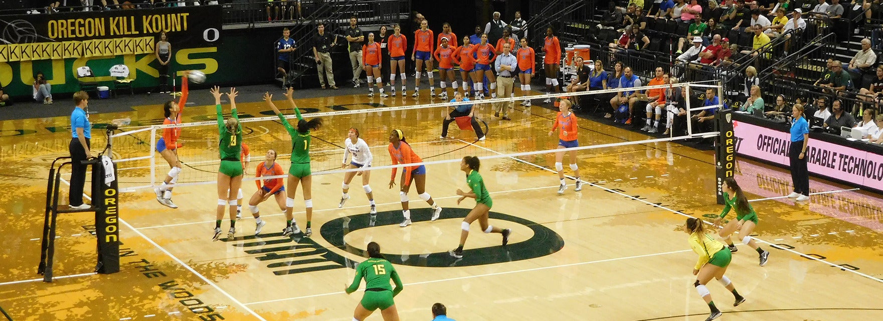 University of Oregon Women's Volleyball will be playing Illinois Women's Volleyball at Matthew Knight Arena in Eugene