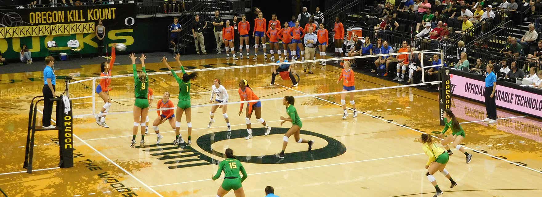 University of Oregon Women's Volleyball will be playing Purdue Women's Volleyball at Matthew Knight Arena in Eugene