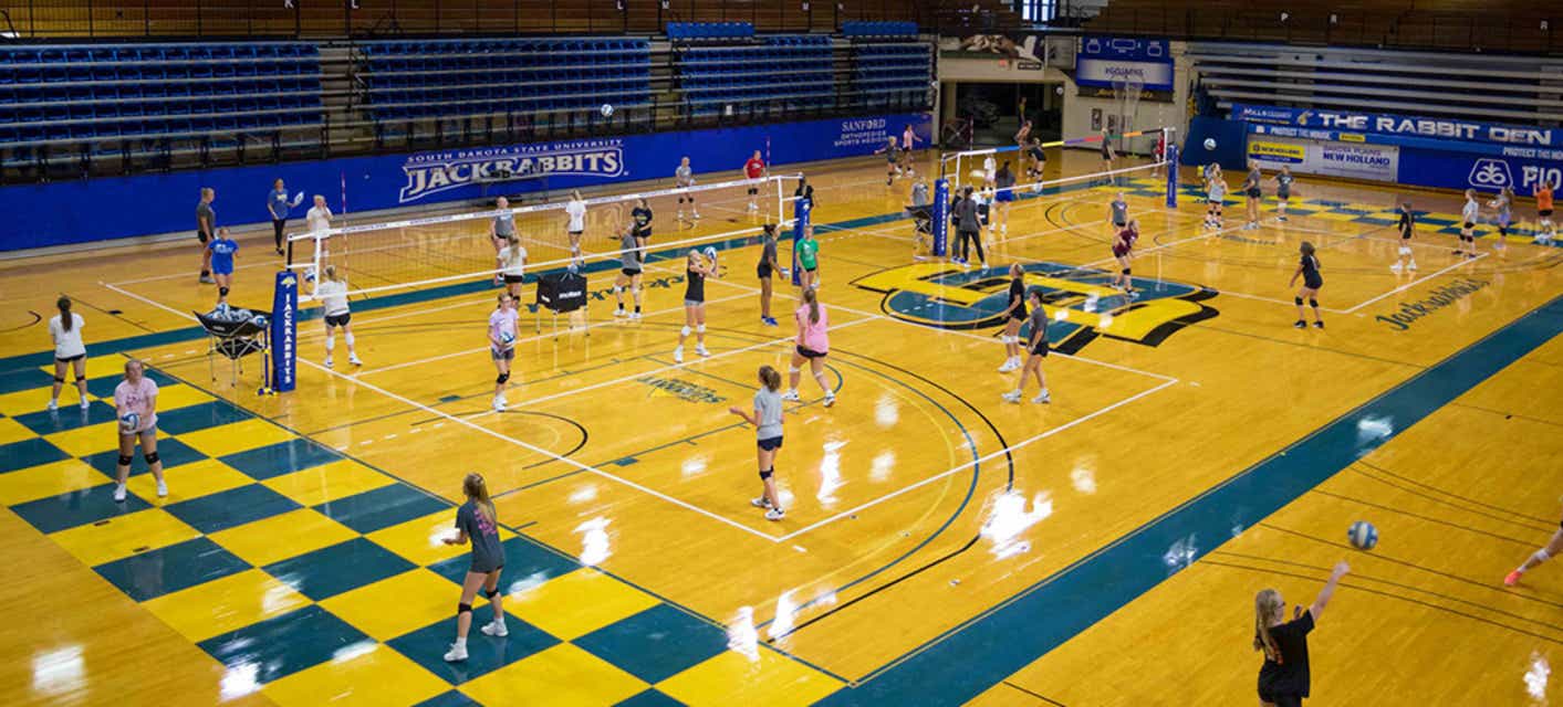 South Dakota State Women's Volleyball will be playing Nebraska Women's Volleyball at First Bank & Trust Arena in Brookings