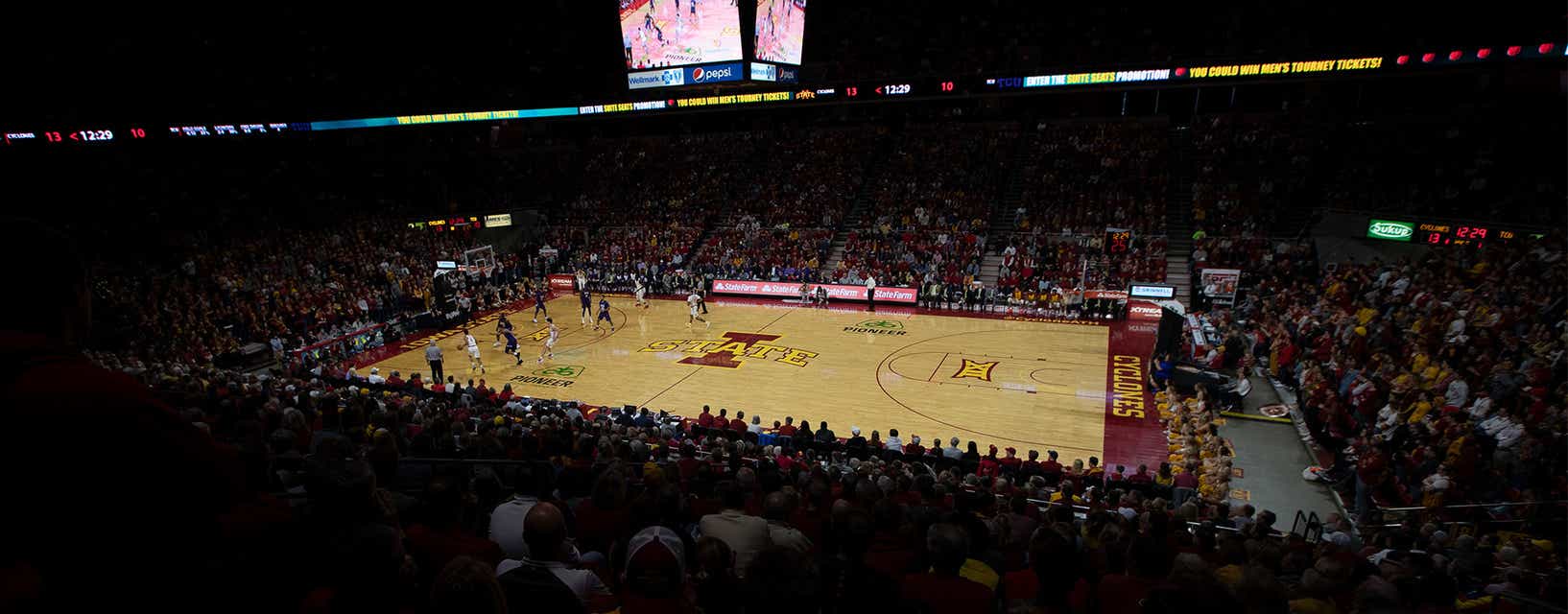 Iowa State Women's Basketball will be playing Kansas Women's Basketball at Hilton Coliseum in Ames