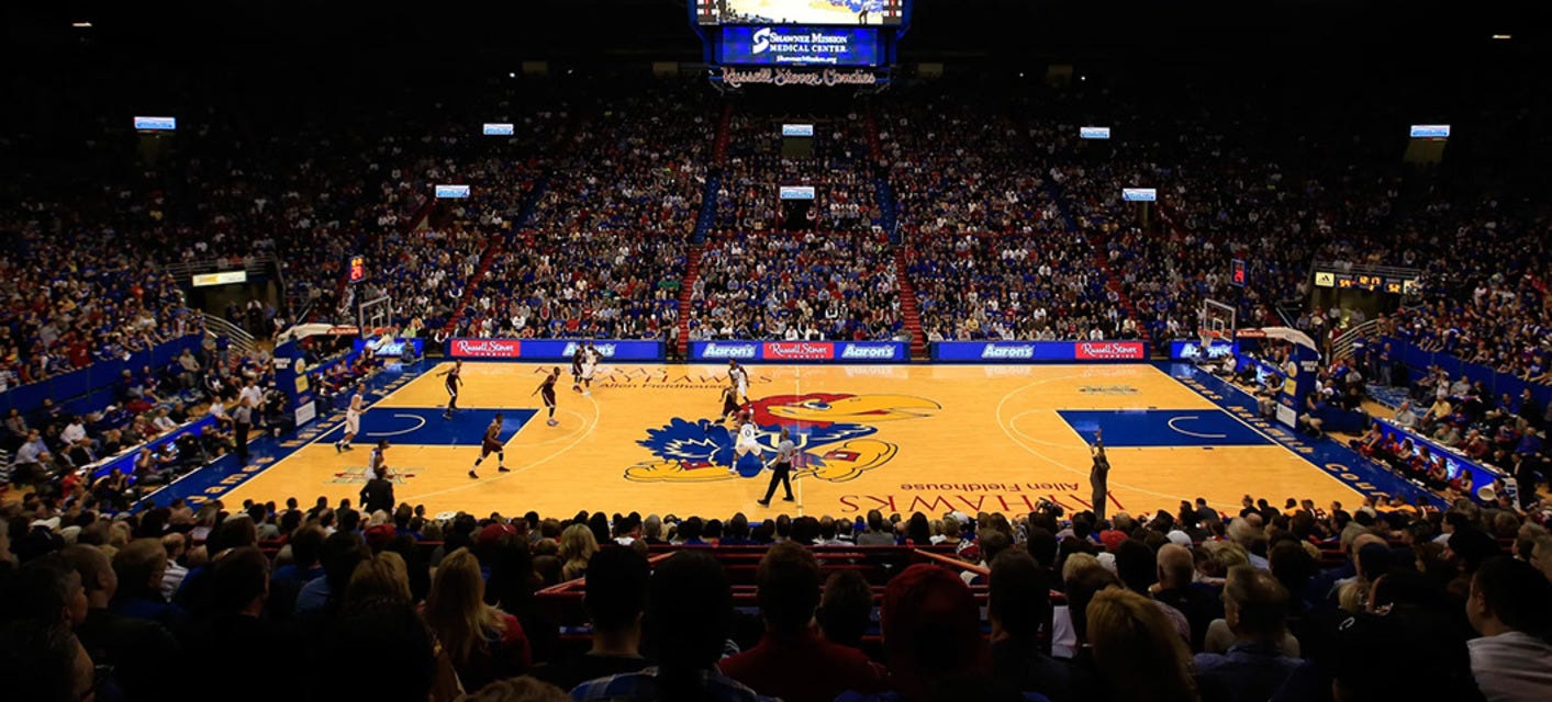 Kansas Women's Basketball will be playing West Virginia Women's Basketball at Allen Fieldhouse in Lawrence