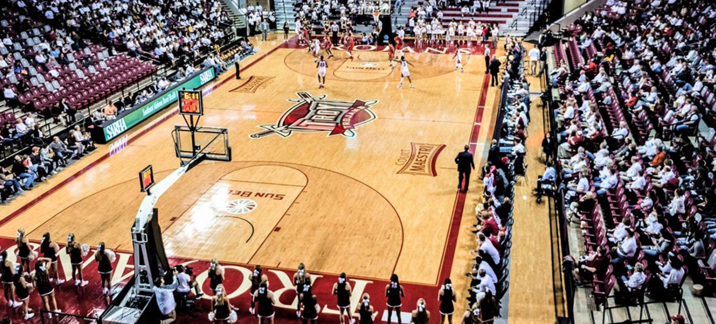 Troy Women's Basketball will be playing Louisiana Monroe Women's Basketball at Trojan Arena in Troy